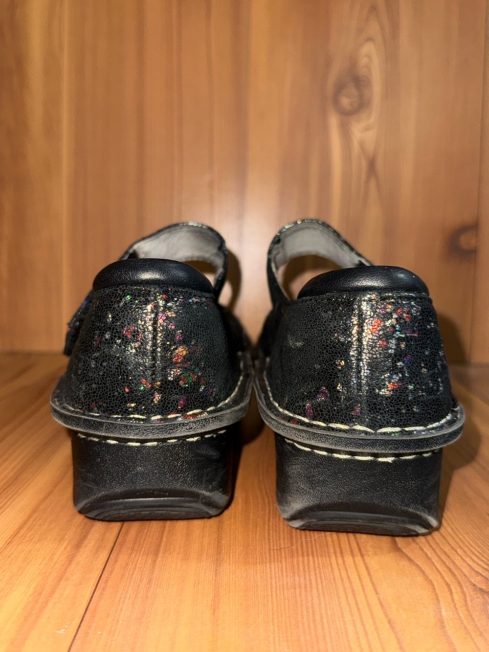 Alegria Black Multicolor Sparkle Mary Jane Flats - Picture 4 of 13